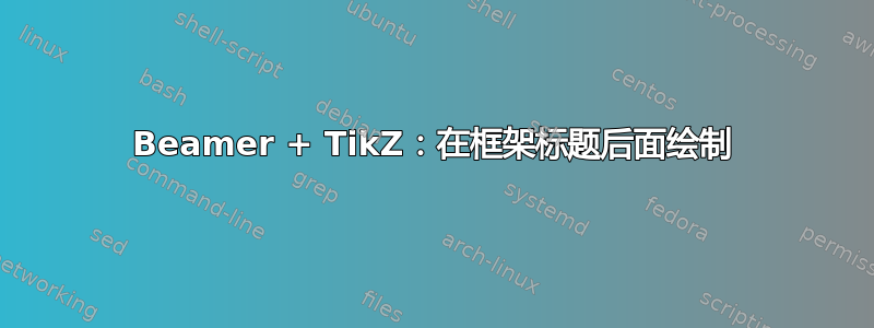 Beamer + TikZ：在框架标题后面绘制