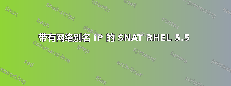 带有网络别名 IP 的 SNAT RHEL 5.5