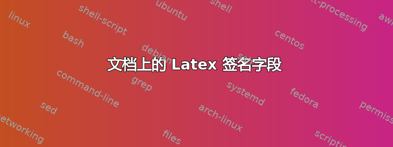 文档上的 Latex 签名字段