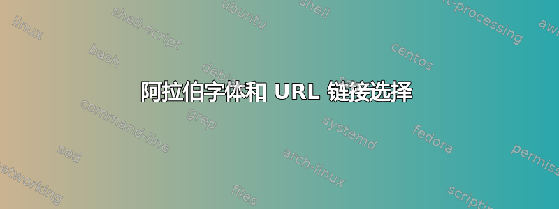 阿拉伯字体和 URL 链接选择