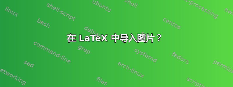 在 LaTeX 中导入图片？