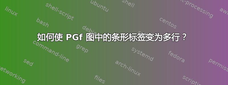 如何使 PGf 图中的条形标签变为多行？