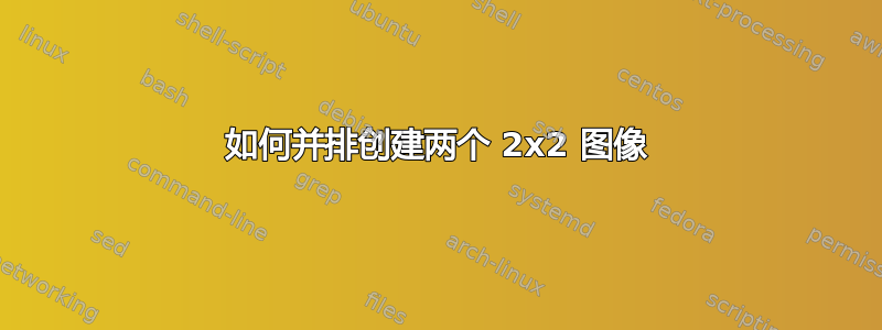 如何并排创建两个 2x2 图像