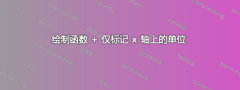 绘制函数 + 仅标记 x 轴上的单位