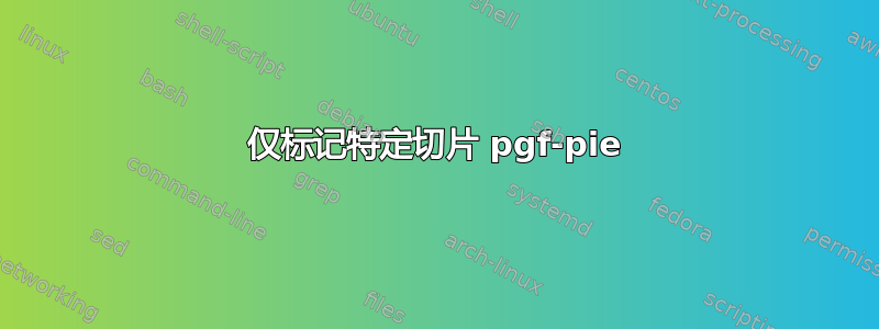 仅标记特定切片 pgf-pie