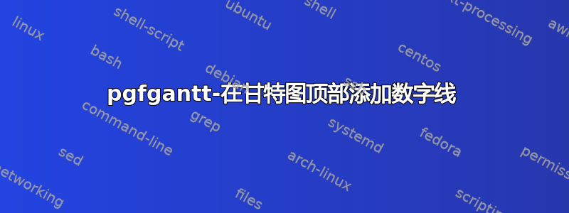 pgfgantt-在甘特图顶部添加数字线