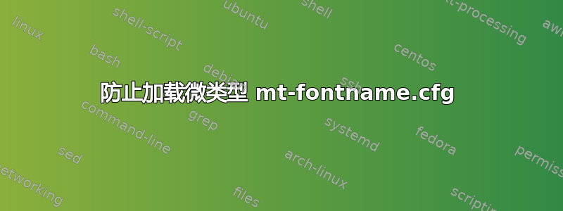 防止加载微类型 mt-fontname.cfg