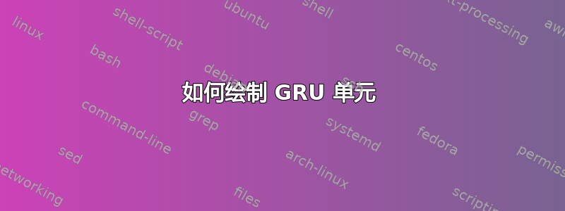 如何绘制 GRU 单元