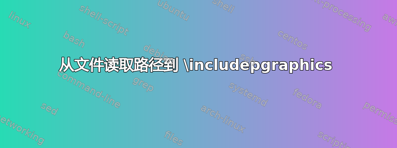 从文件读取路径到 \includepgraphics