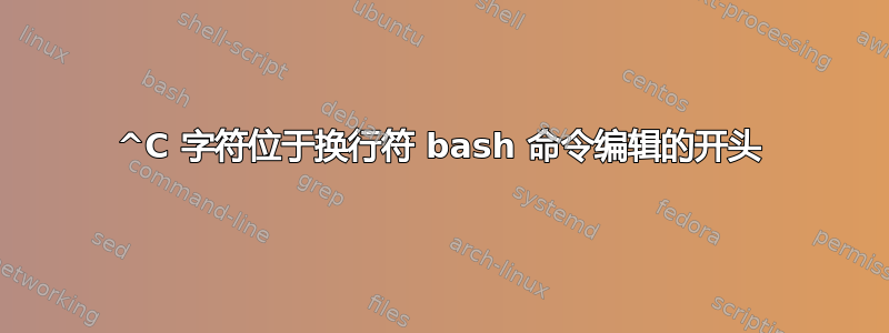 ^C 字符位于换行符 bash 命令编辑的开头