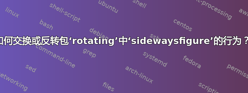 如何交换或反转包‘rotating’中‘sidewaysfigure’的行为？