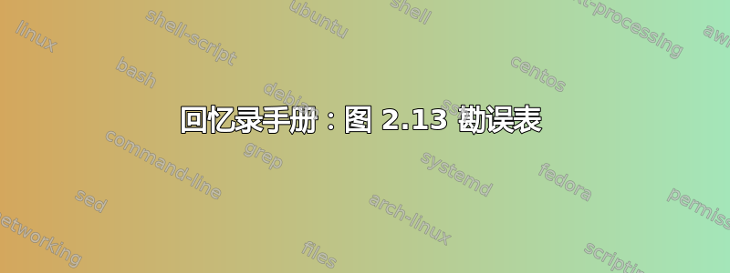 回忆录手册：图 2.13 勘误表