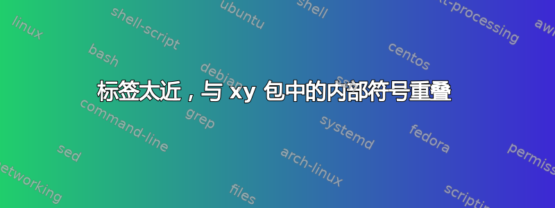 标签太近，与 xy 包中的内部符号重叠