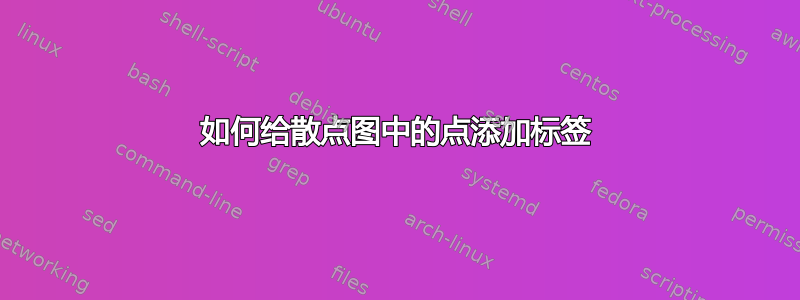 如何给散点图中的点添加标签