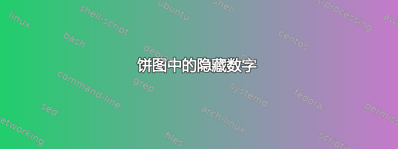 饼图中的隐藏数字