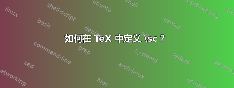 如何在 TeX 中定义 \sc？