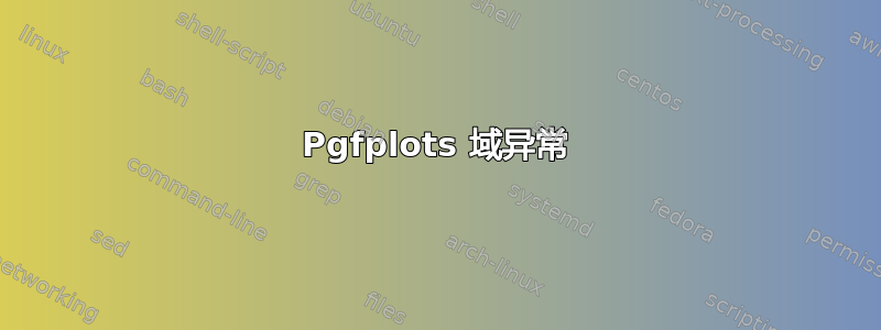 Pgfplots 域异常