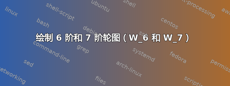 绘制 6 阶和 7 阶轮图（W_6 和 W_7）