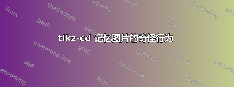 tikz-cd 记忆图片的奇怪行为