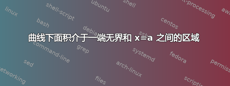 曲线下面积介于一端无界和 x=a 之间的区域