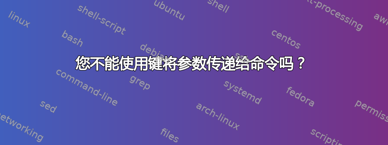 您不能使用键将参数传递给命令吗？