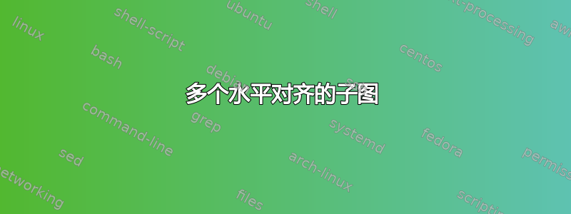 多个水平对齐的子图