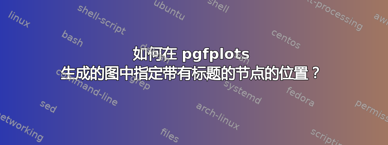 如何在 pgfplots 生成的图中指定带有标题的节点的位置？