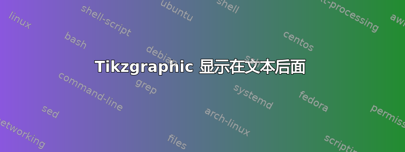 Tikzgraphic 显示在文本后面