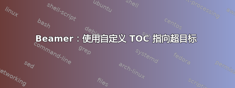 Beamer：使用自定义 TOC 指向超目标