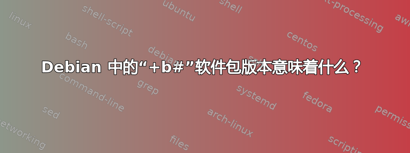 Debian 中的“+b#”软件包版本意味着什么？