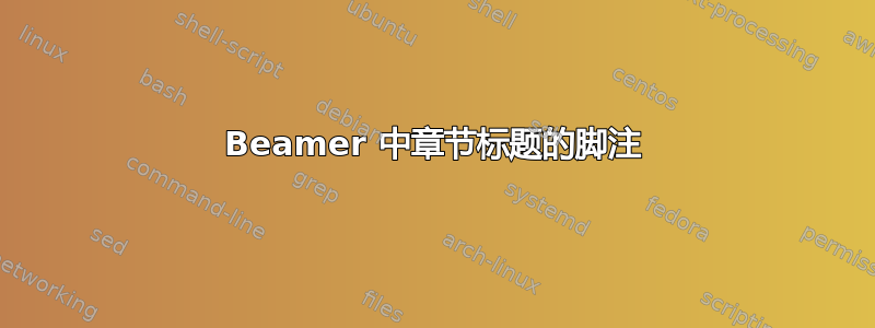 Beamer 中章节标题的脚注