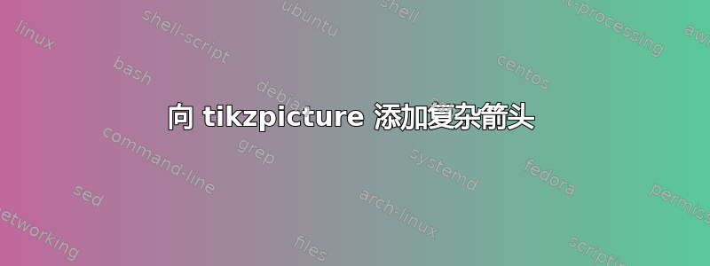 向 tikzpicture 添加复杂箭头