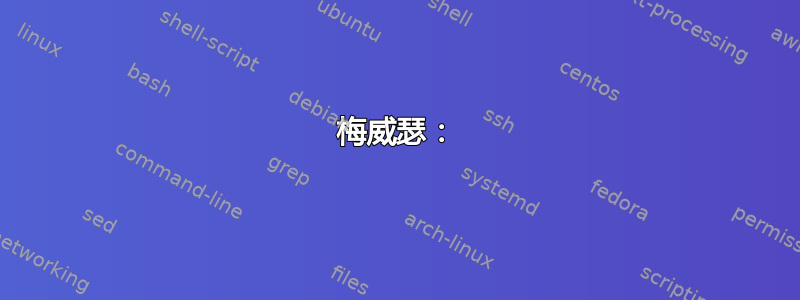 梅威瑟：