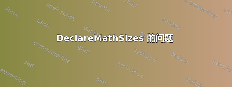 DeclareMathSizes 的问题