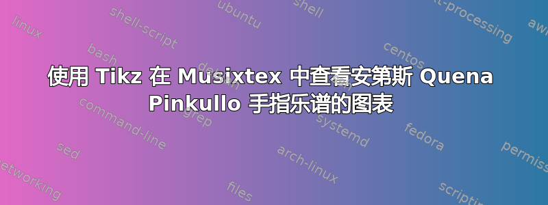 使用 Tikz 在 Musixtex 中查看安第斯 Quena Pinkullo 手指乐谱的图表