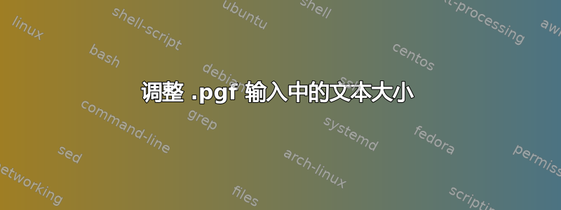 调整 .pgf 输入中的文本大小