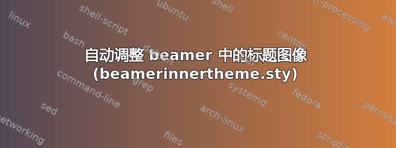 自动调整 beamer 中的标题图像 (beamerinnertheme.sty)