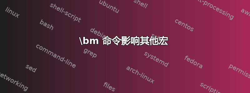 \bm 命令影响其他宏