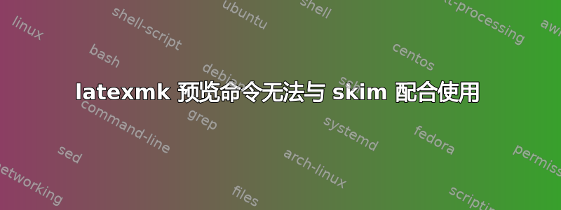 latexmk 预览命令无法与 skim 配合使用