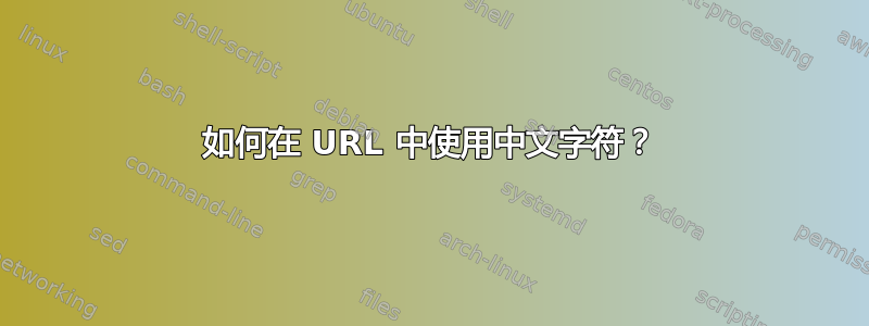 如何在 URL 中使用中文字符？