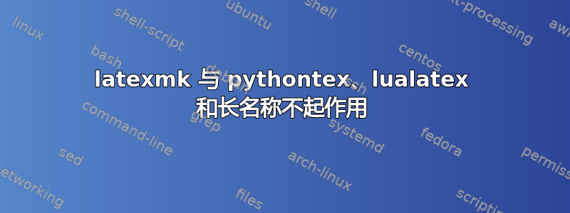 latexmk 与 pythontex、lualatex 和长名称不起作用