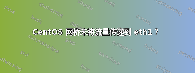 CentOS 网桥未将流量传递到 eth1？