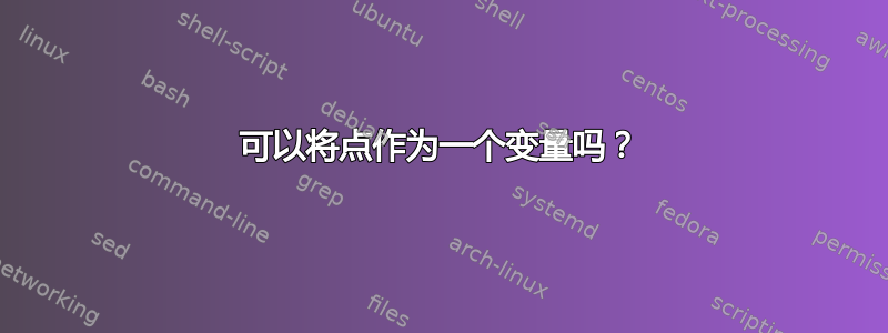 可以将点作为一个变量吗？