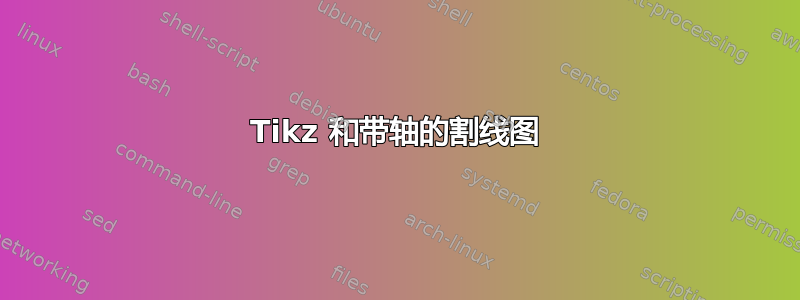 Tikz 和带轴的割线图