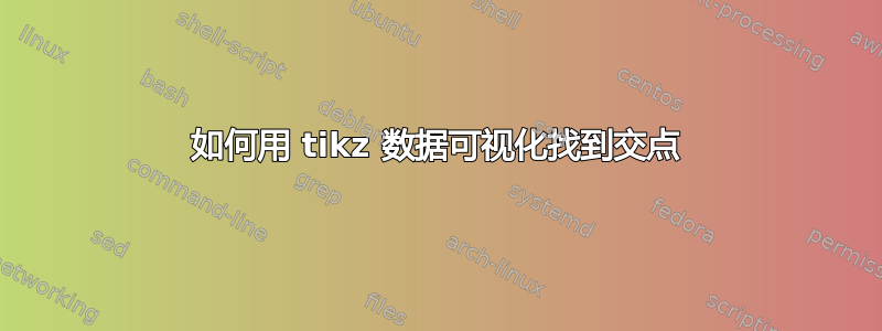 如何用 tikz 数据可视化找到交点