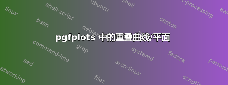 pgfplots 中的重叠曲线/平面