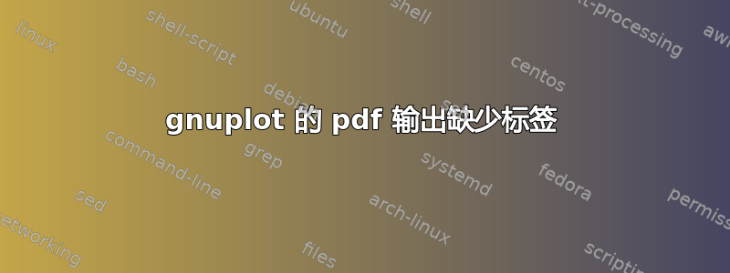 gnuplot 的 pdf 输出缺少标签