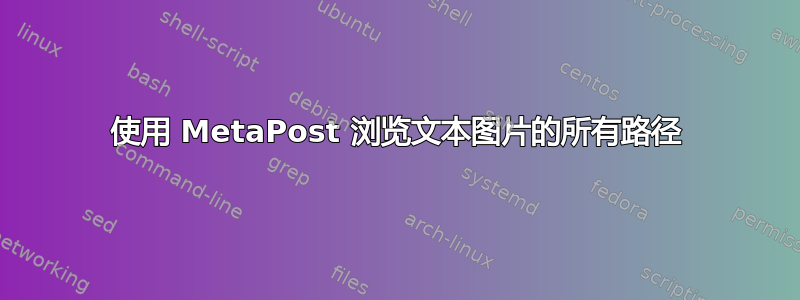 使用 MetaPost 浏览文本图片的所有路径