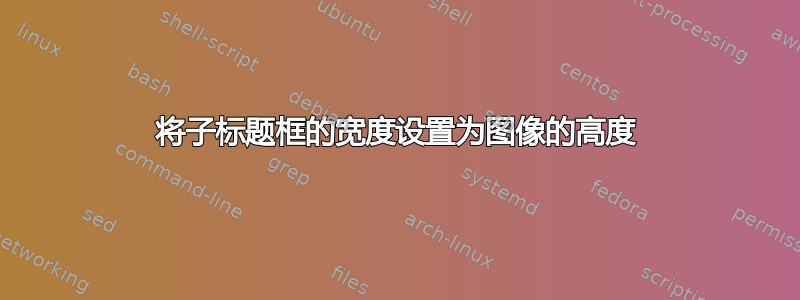 将子标题框的宽度设置为图像的高度