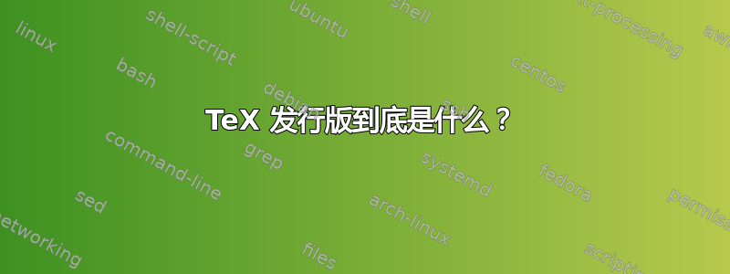 TeX 发行版到底是什么？